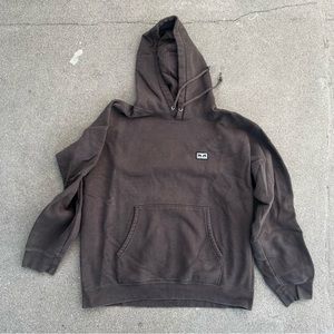 Obey small logo brown hoodie preowned